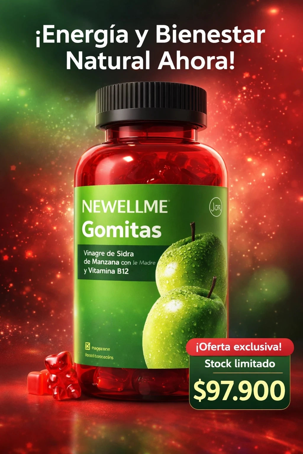 GOMITAS DE VINAGRE DE MANZANA NEWELLME