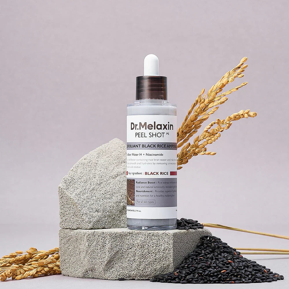Suero Exfoliante Arroz Negro para Textura y Glow (AHA/BHA + Niacinamida) | Dr. Melaxin